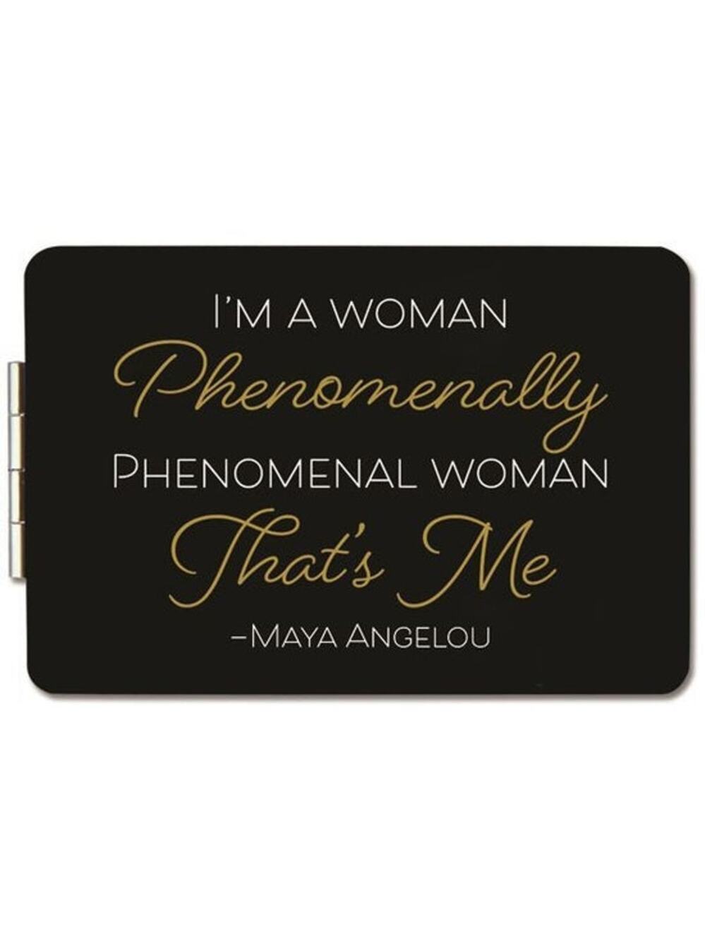 Statement Compact Mirror | Maya Angelou Phenomenal